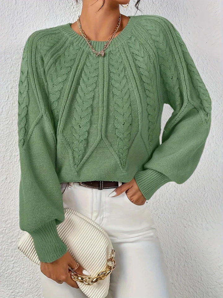 SAVINA – Maglietta in maglia comoda con dettagli floreali eleganti per un look alla moda