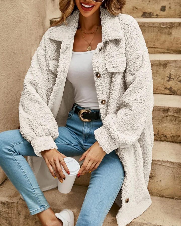 Katia - Cappotto Teddy caldo da donna per un'eleganza accogliente