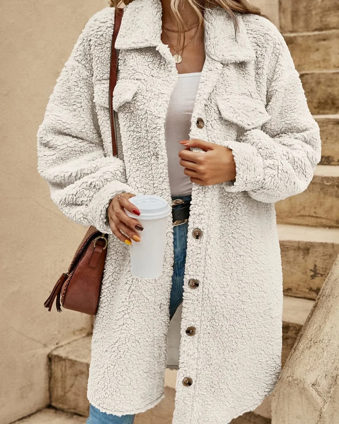 Katia - Cappotto Teddy caldo da donna per un'eleganza accogliente