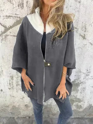 Corana - Giacca alla moda con colletto alto e zip corta pratica