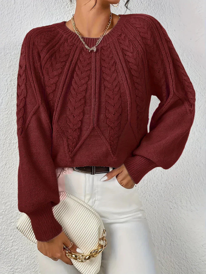 SAVINA – Maglietta in maglia comoda con dettagli floreali eleganti per un look alla moda