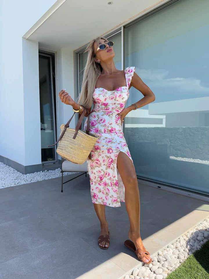 Giulietta | Vestito Midi Chic con Elegante Spacco Laterale