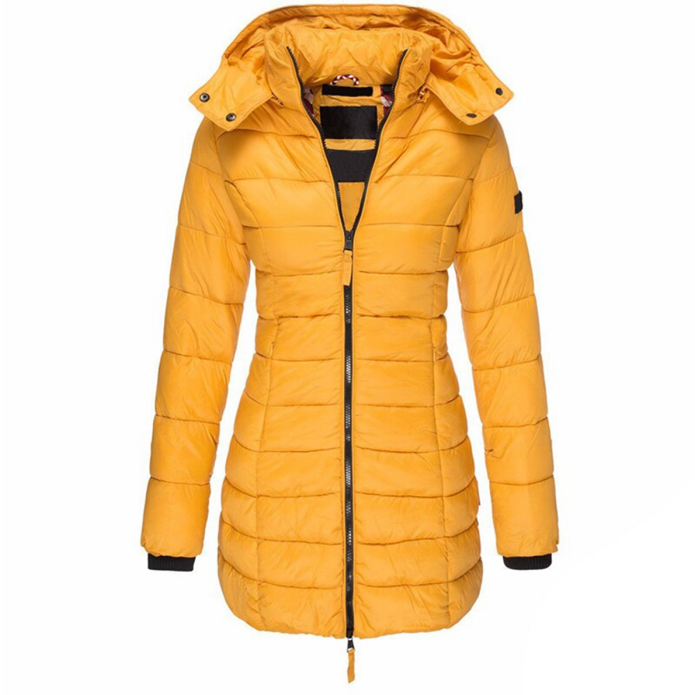 Elisa - Giacca imbottita di piume lussuosa e ultra comoda con cappuccio e zip per il massimo comfort