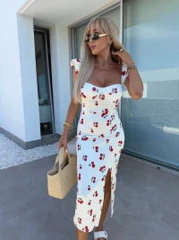 Giulietta | Vestito Midi Chic con Elegante Spacco Laterale