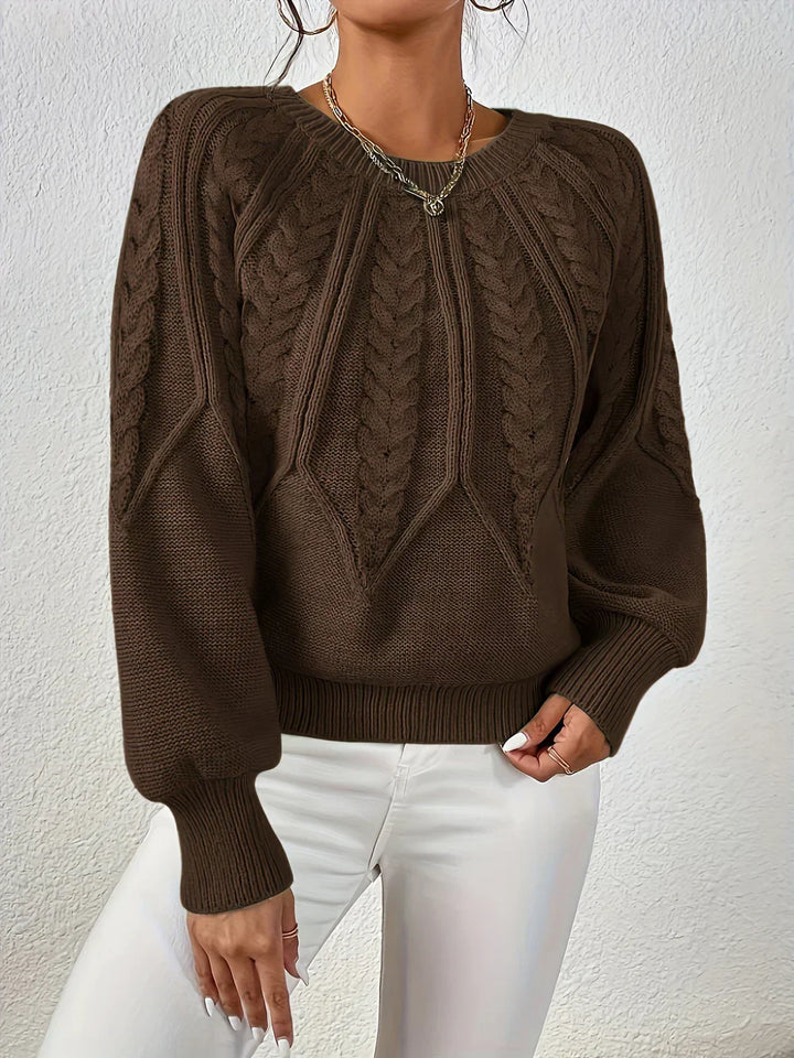 SAVINA – Maglietta in maglia comoda con dettagli floreali eleganti per un look alla moda
