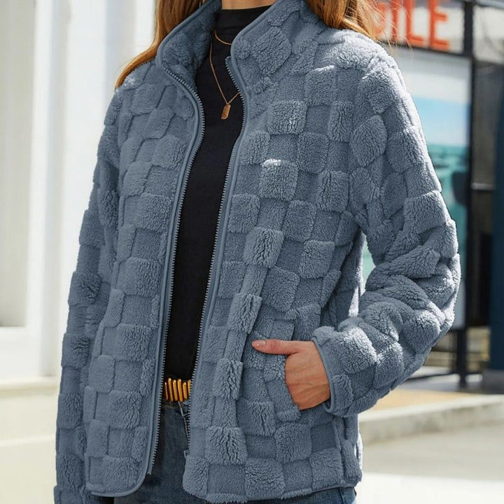Giacca invernale da donna Valentine con motivo scozzese elegante