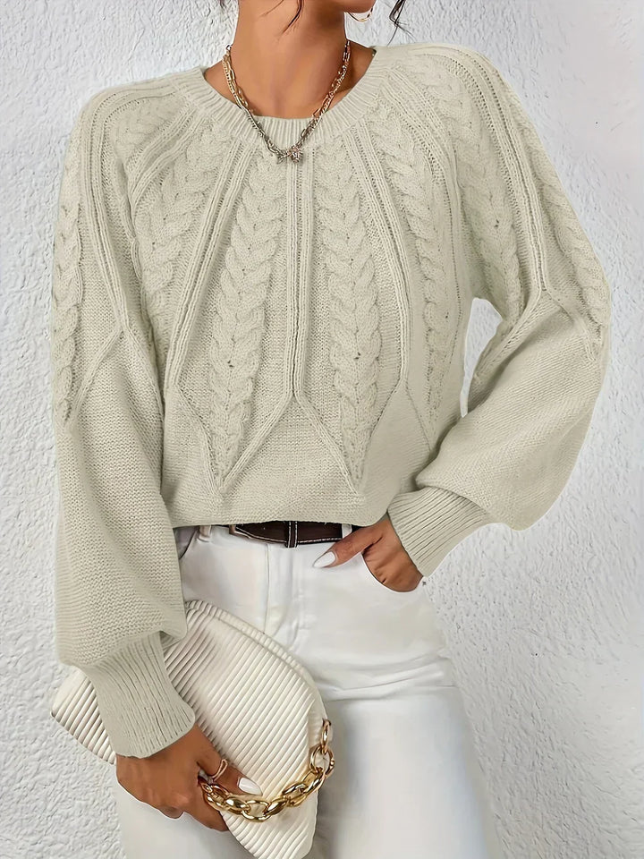 SAVINA – Maglietta in maglia comoda con dettagli floreali eleganti per un look alla moda