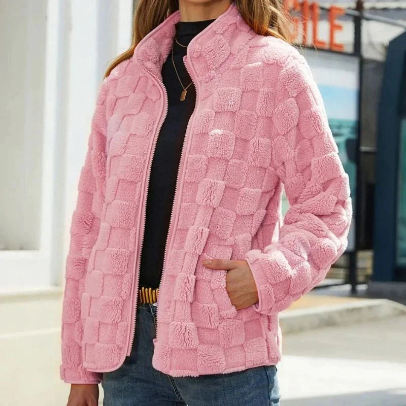 Giacca invernale da donna Valentine con motivo scozzese elegante