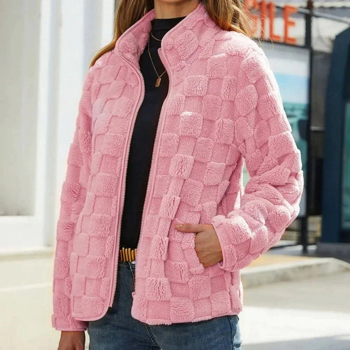 Giacca invernale da donna Valentine con motivo scozzese elegante