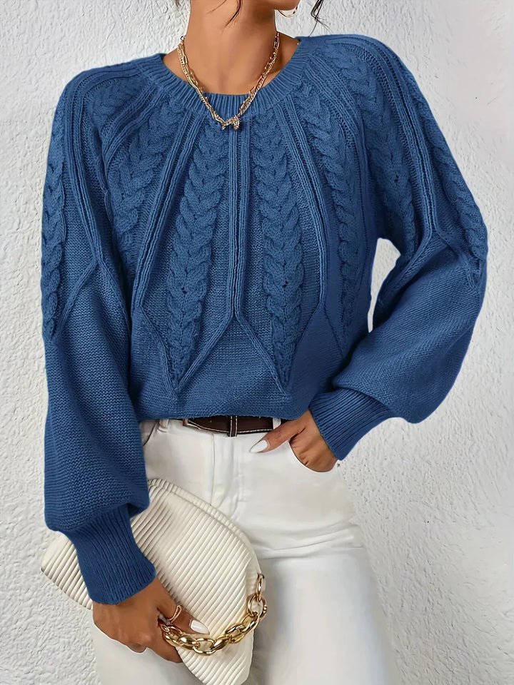 SAVINA – Maglietta in maglia comoda con dettagli floreali eleganti per un look alla moda