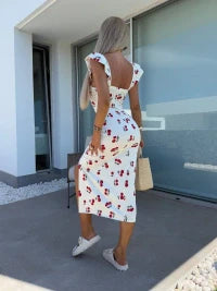Giulietta | Vestito Midi Chic con Elegante Spacco Laterale