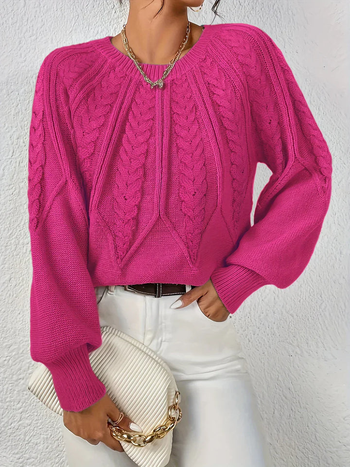 SAVINA – Maglietta in maglia comoda con dettagli floreali eleganti per un look alla moda