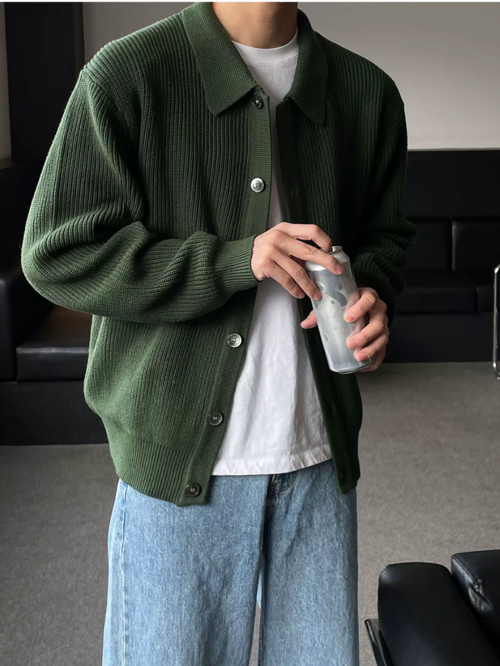Rayden – Cardigan Slim-Fit Moderno in Stile Streetwear per uomini attenti alle ultime tendenze