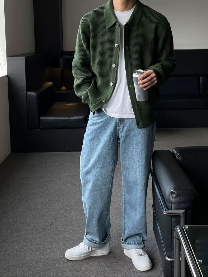Rayden – Cardigan Slim-Fit Moderno in Stile Streetwear per uomini attenti alle ultime tendenze