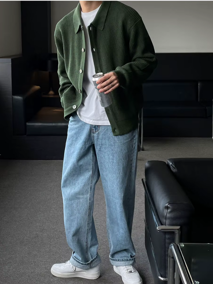 Rayden – Cardigan Slim-Fit Moderno in Stile Streetwear per uomini attenti alle ultime tendenze