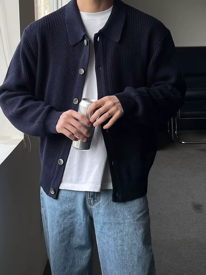 Rayden – Cardigan Slim-Fit Moderno in Stile Streetwear per uomini attenti alle ultime tendenze