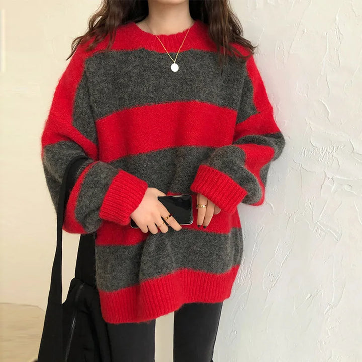 CAROLE - Maglione invernale francese elegante in due raffinate combinazioni di colori