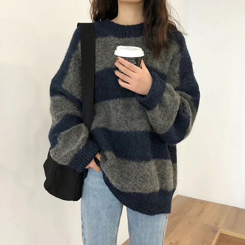 CAROLE - Maglione invernale francese elegante in due raffinate combinazioni di colori