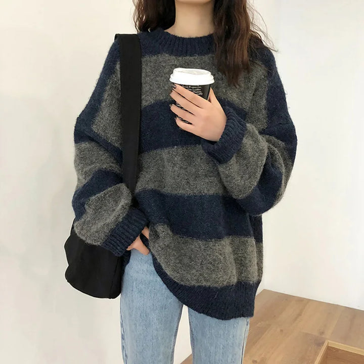 CAROLE - Maglione invernale francese elegante in due raffinate combinazioni di colori