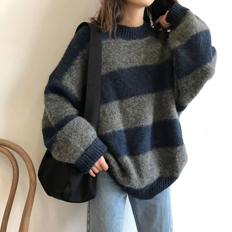 CAROLE - Maglione invernale francese elegante in due raffinate combinazioni di colori