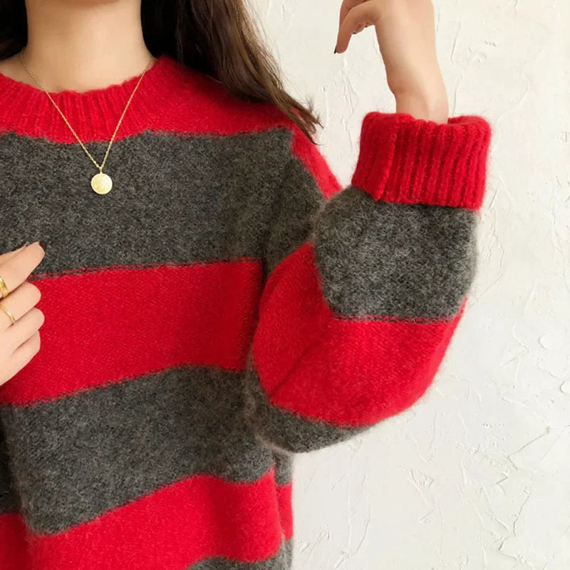 CAROLE - Maglione invernale francese elegante in due raffinate combinazioni di colori