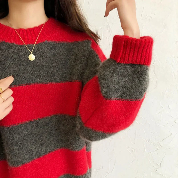 CAROLE - Maglione invernale francese elegante in due raffinate combinazioni di colori