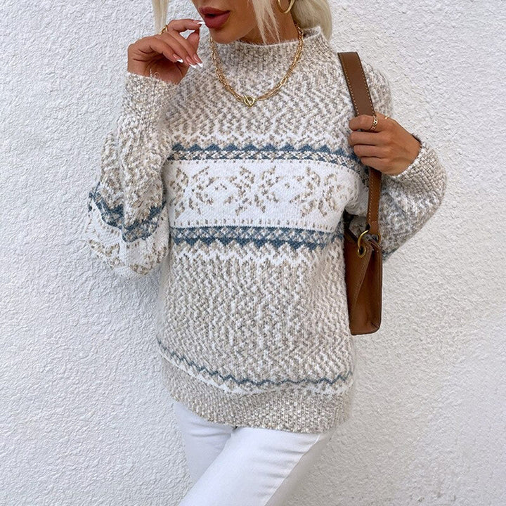 KARENE Maglione da donna – Caldo e elegante maglione invernale con klassici motivi norvegesi