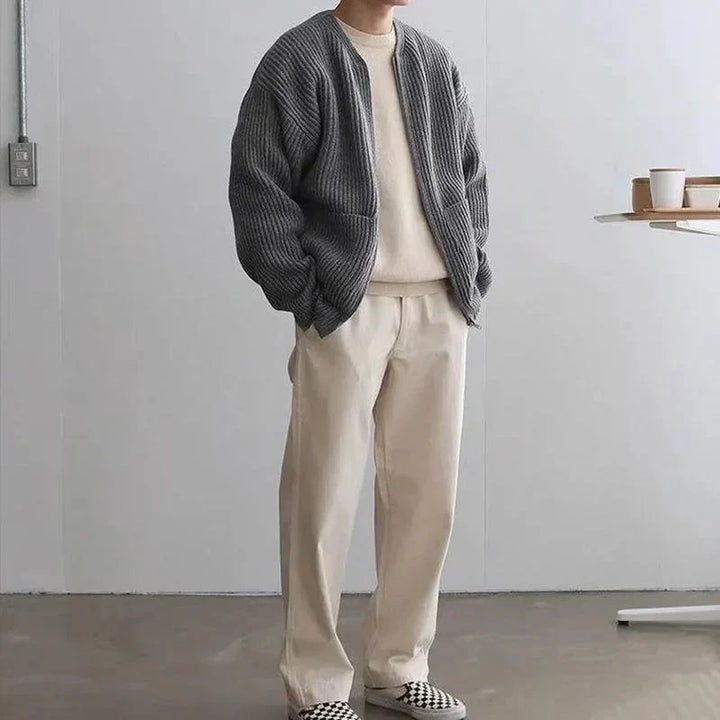LOIC – Cardigan da Uomo – Stilevole e Comodo, Minimo in Design