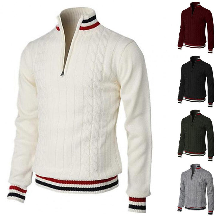 MARSHALL – Maglione con collo a treccia elegante e comodo con zip