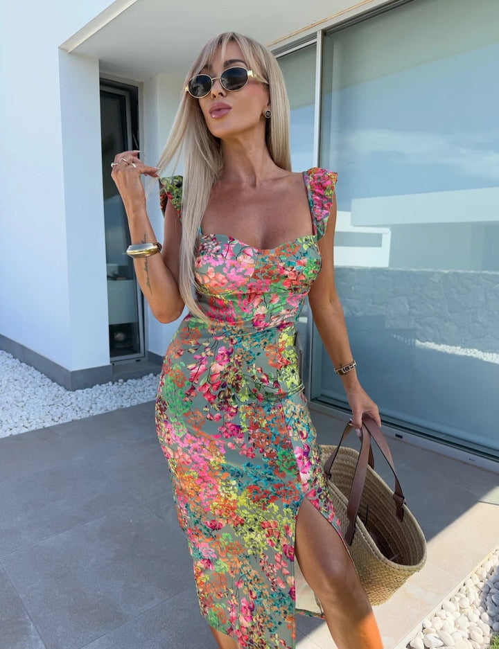 Giulietta | Vestito Midi Chic con Elegante Spacco Laterale