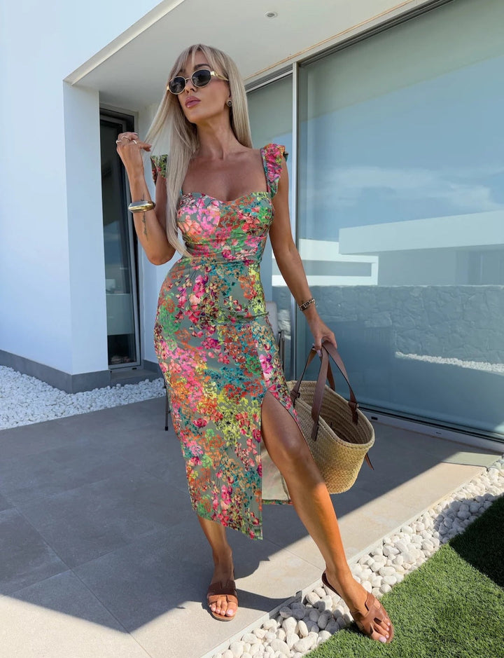Giulietta | Vestito Midi Chic con Elegante Spacco Laterale
