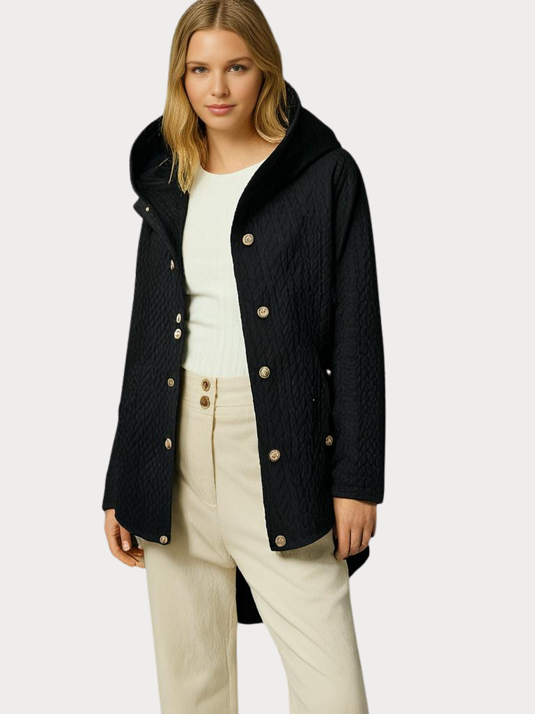 TARA – Cappotto invernale da donna – Elegante cappotto foderato con cappuccio per i giorni freddi