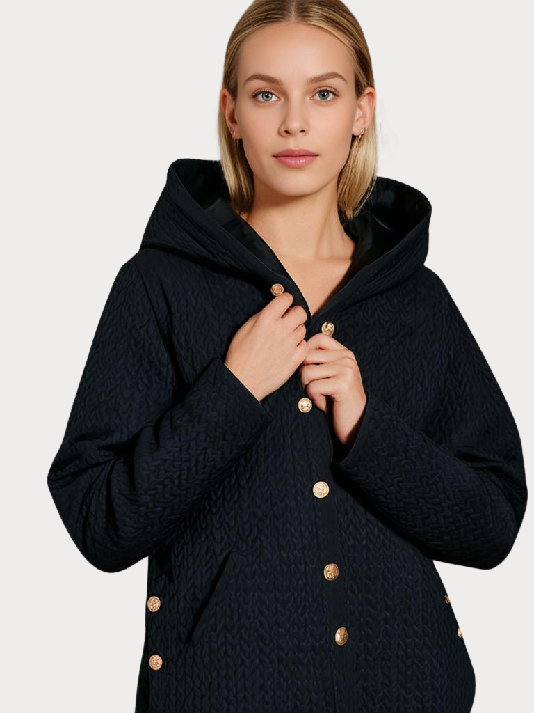 TARA – Cappotto invernale da donna – Elegante cappotto foderato con cappuccio per i giorni freddi
