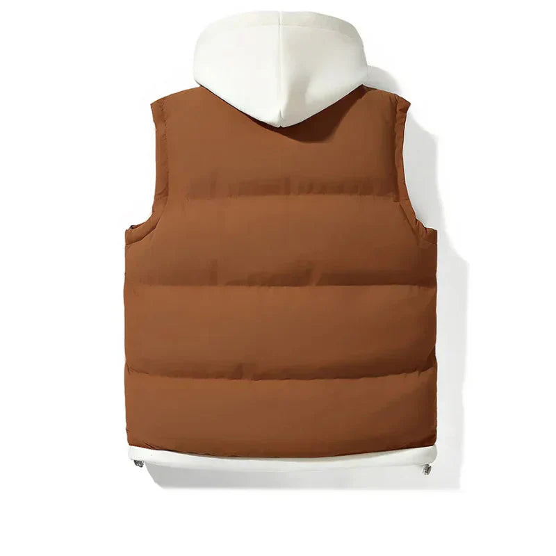 Gilet autunnale caldo e elegante con cappuccio per il massimo comfort