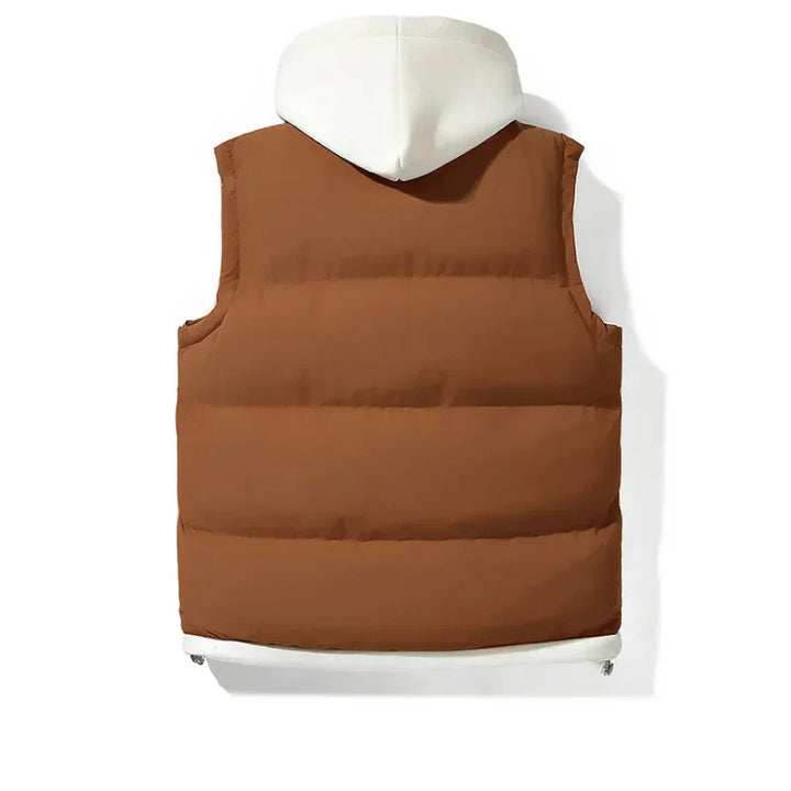 Gilet autunnale caldo e elegante con cappuccio per il massimo comfort