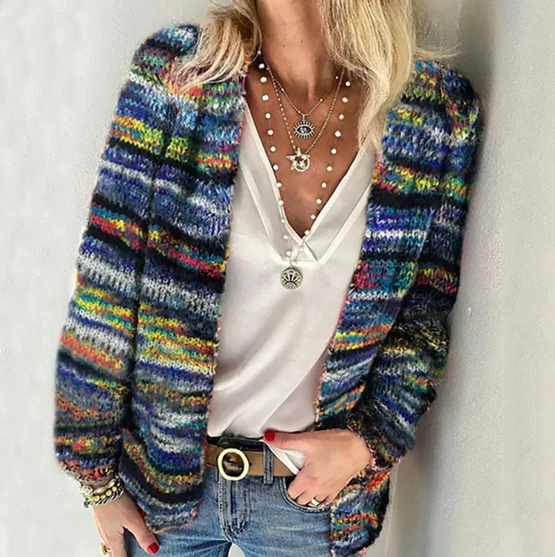 Celena| Cardigan femminile colorato – Paglierone trendy e alla moda