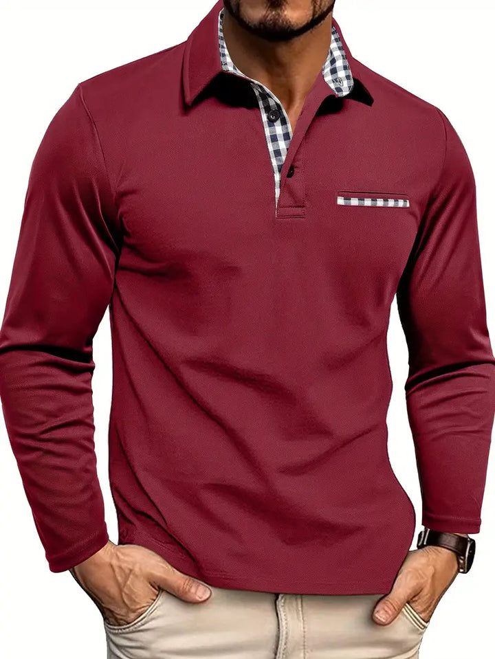 Elyo - Polo alla moda a maniche lunghe per ogni occasione