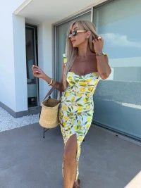 Giulietta | Vestito Midi Chic con Elegante Spacco Laterale