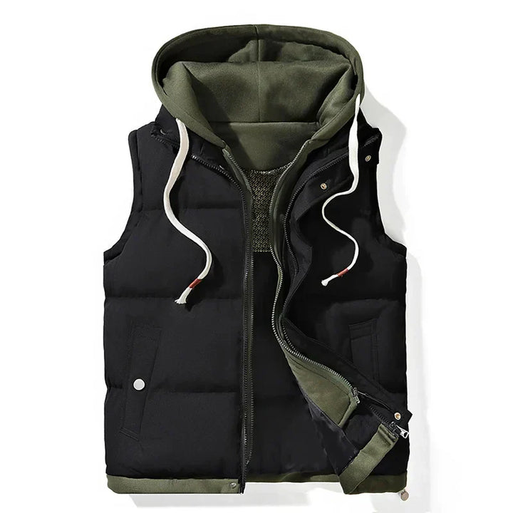 Gilet autunnale caldo e elegante con cappuccio per il massimo comfort