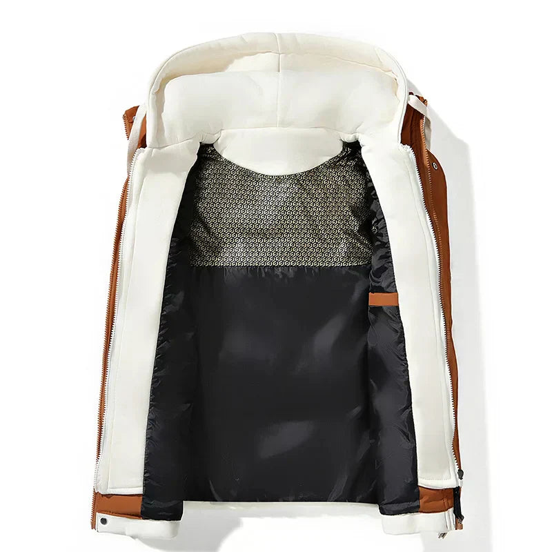 Gilet autunnale caldo e elegante con cappuccio per il massimo comfort