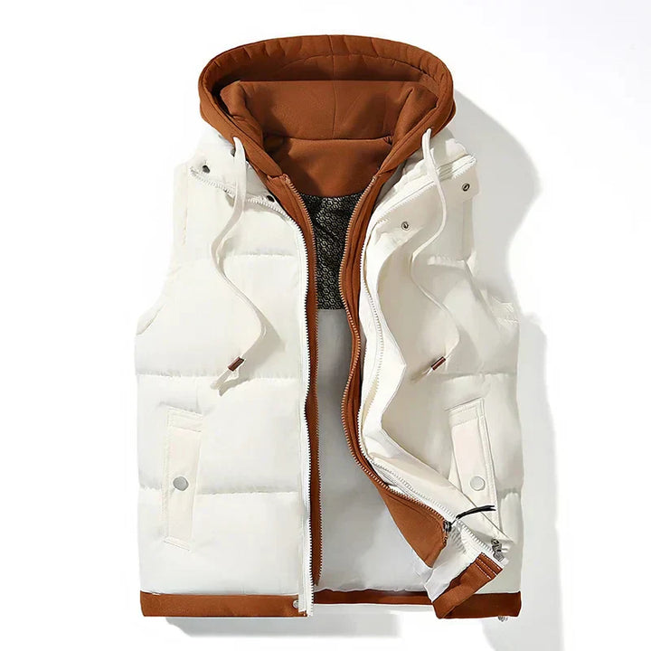 Gilet autunnale caldo e elegante con cappuccio per il massimo comfort